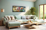 Dynamic Fusion of Motion sports canvas print, hanging on wall