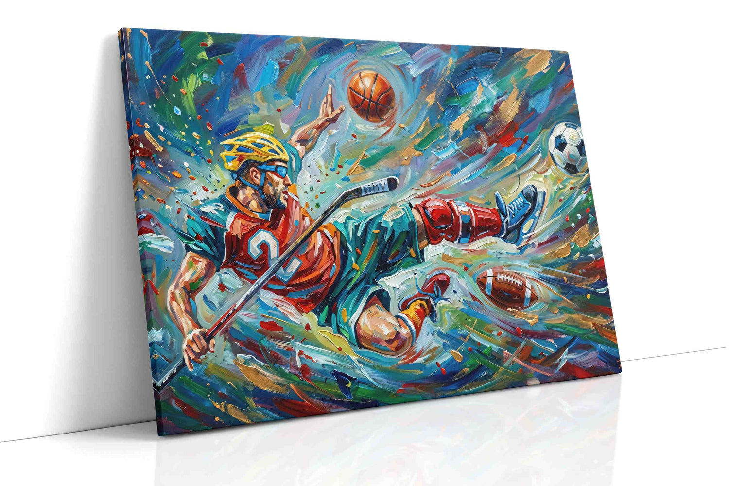 Dynamic Play Symphony – sports canvas wall art, gallery-wrapped, ready to hang
