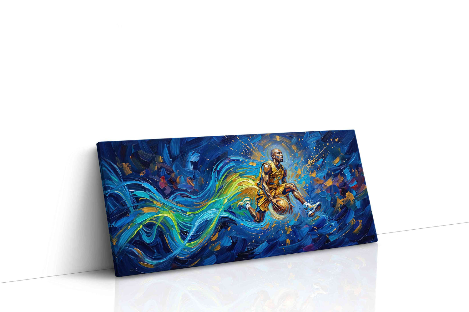 Ethereal Dunk in Motion sports canvas print, gallery-wrapped, ready to hang