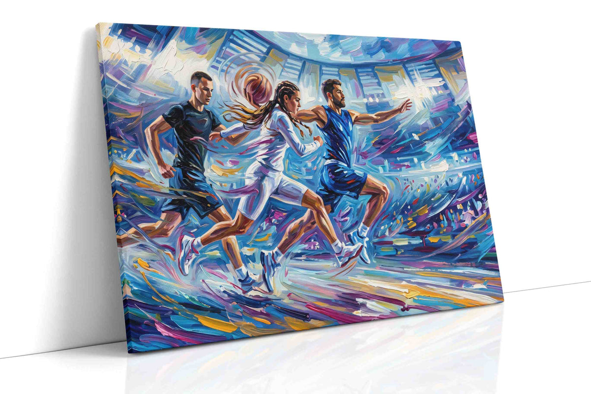 Ethereal Race of Dreams – sports canvas wall art, gallery-wrapped, ready to hang