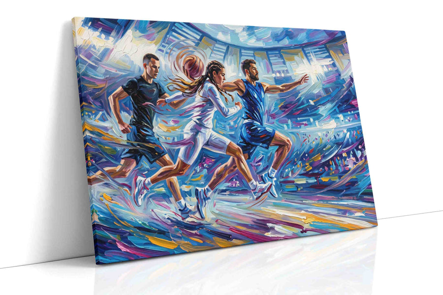 Ethereal Race of Dreams – sports canvas wall art, gallery-wrapped, ready to hang