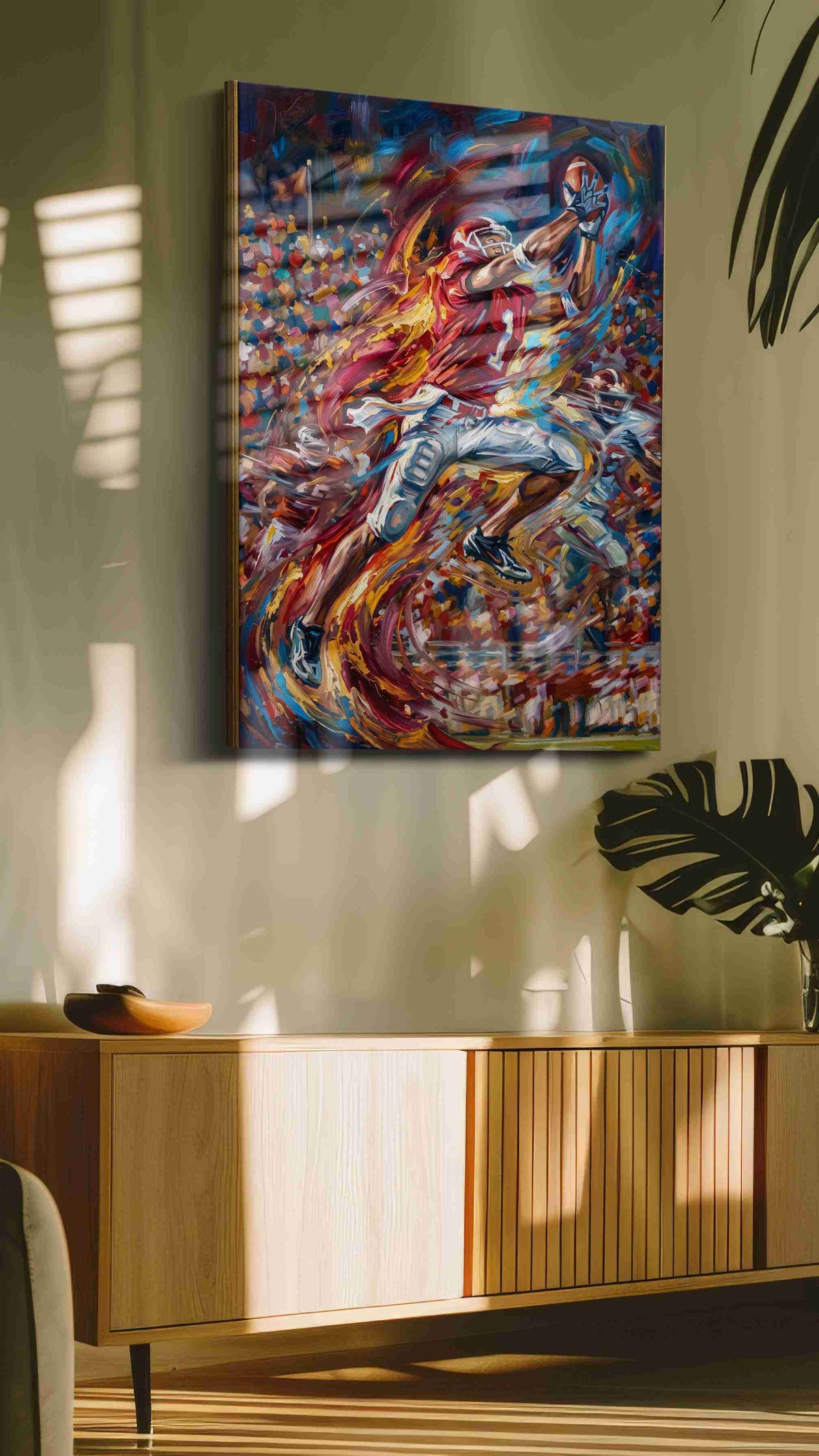 Ethereal Touchdown sports canvas print, on wall, lifestyle preview