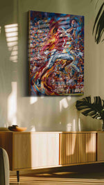 Ethereal Touchdown sports canvas print, on wall, lifestyle preview