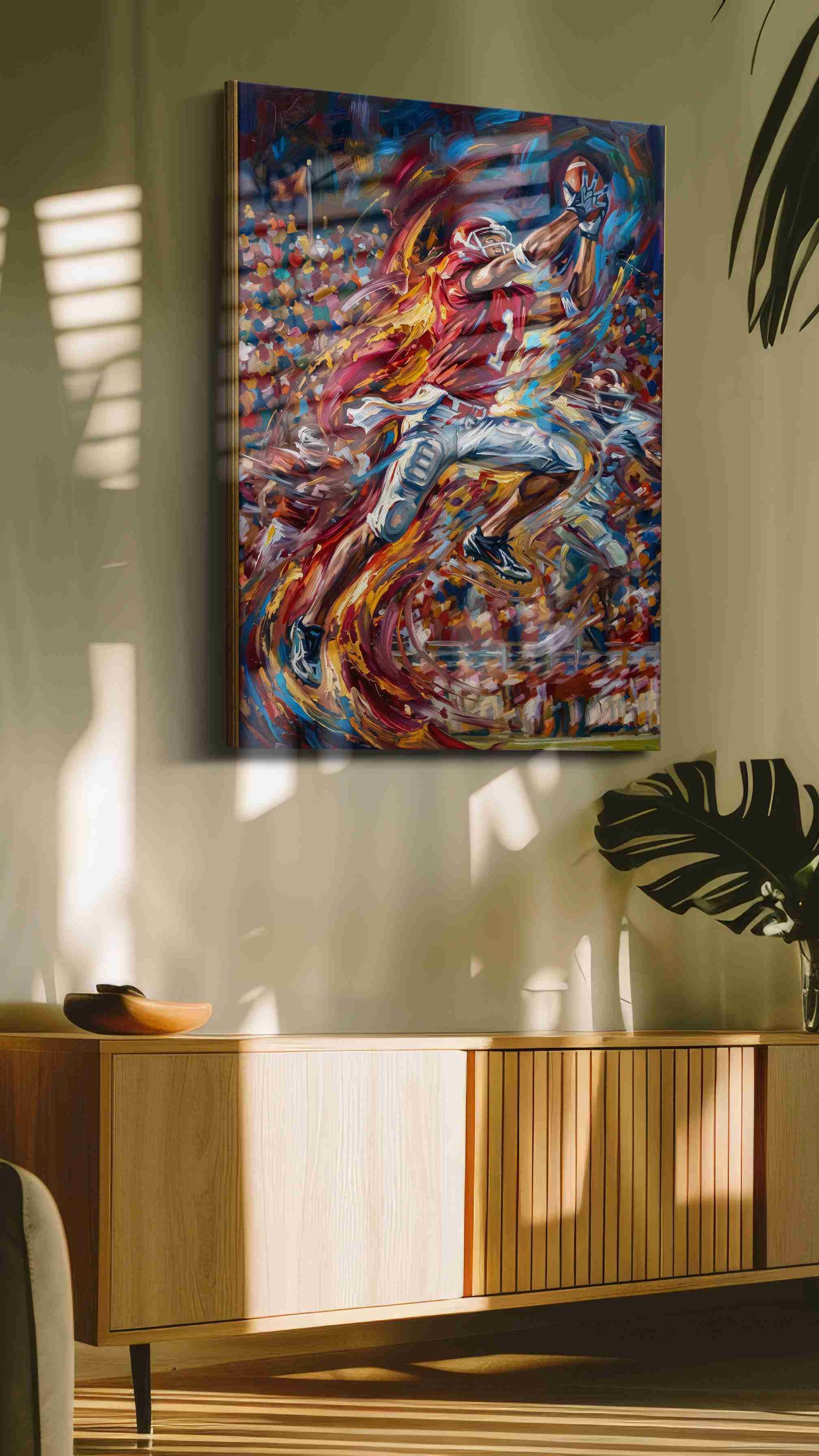 Ethereal Touchdown sports canvas print, on wall, lifestyle preview