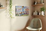 Euphony of Motion sports canvas print, displayed in a living room