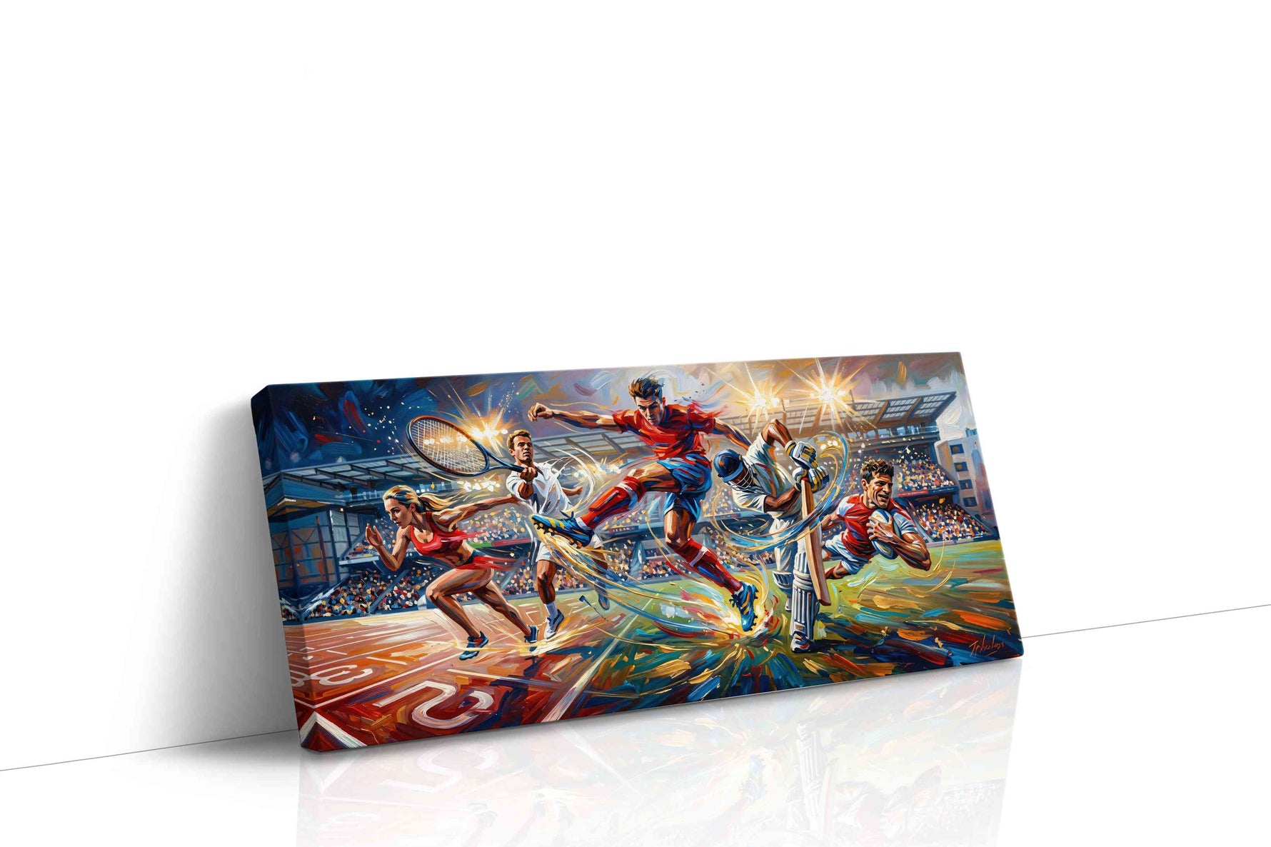 Euphoria of Athletic Legends sports canvas print gallery-wrapped landscape canvas studio shot