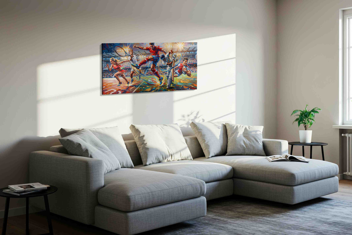 Euphoria of Athletic Legends – sports canvas wall art, gallery-wrapped, ready to hang