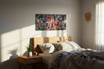 Euphoria of Champions sports canvas print, displayed in a bedroom