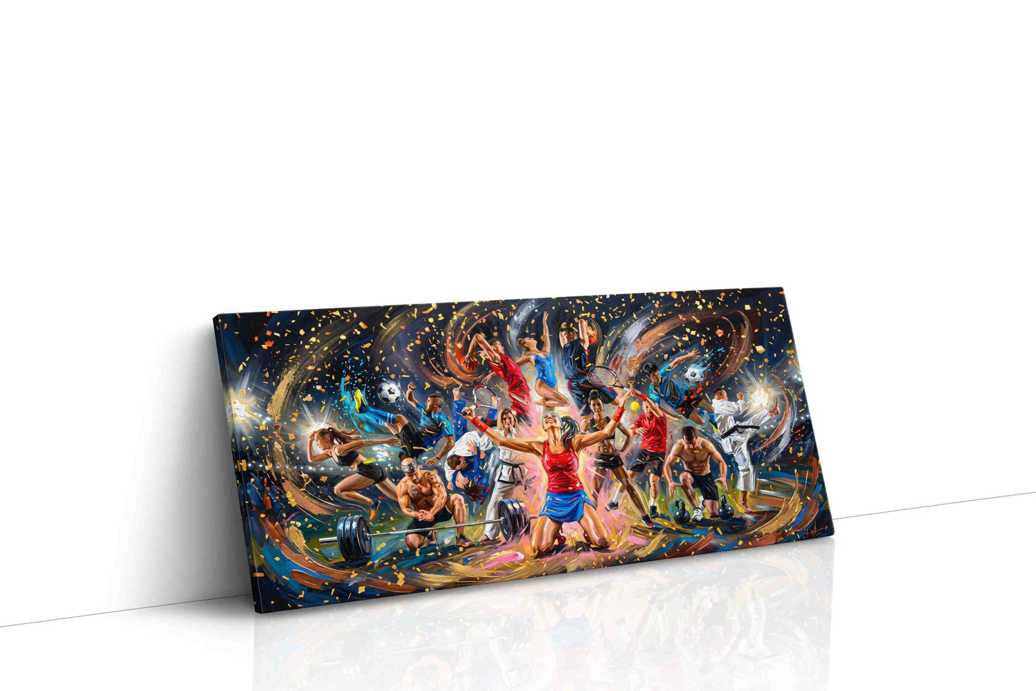 Euphoria of Champions sports canvas print, gallery-wrapped, ready to hang