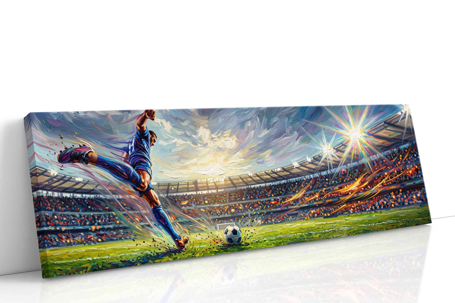 Euphoria of the Winning Goal sports canvas print, gallery-wrapped, ready to hang