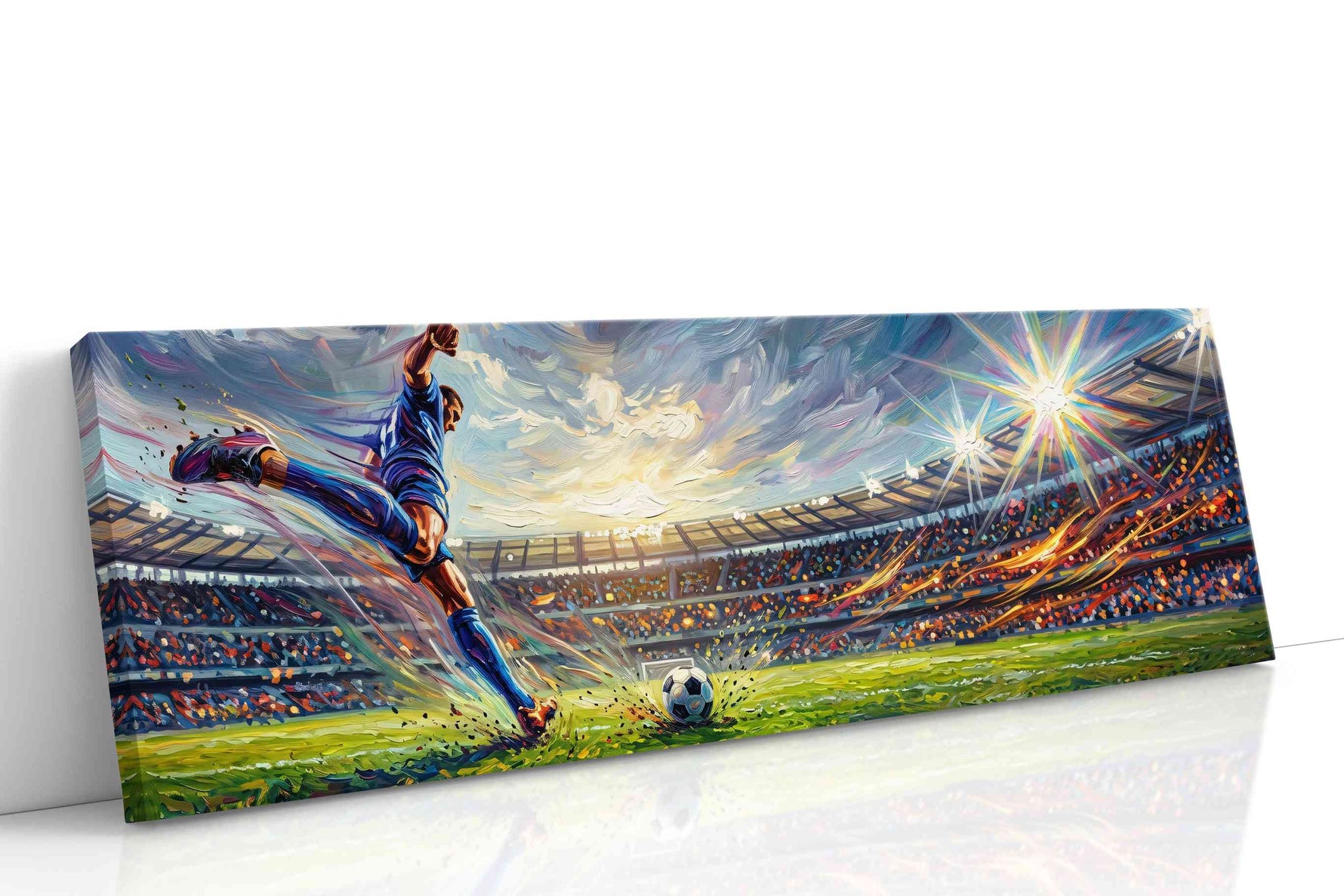 Euphoria of the Winning Goal sports canvas print, gallery-wrapped, ready to hang