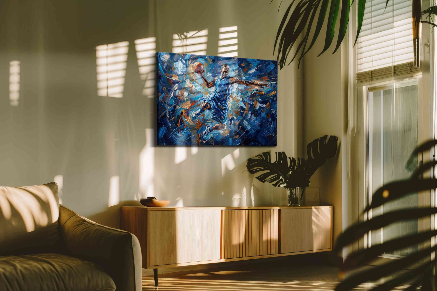 Euphoric Slam sports canvas print, on wall, lifestyle preview