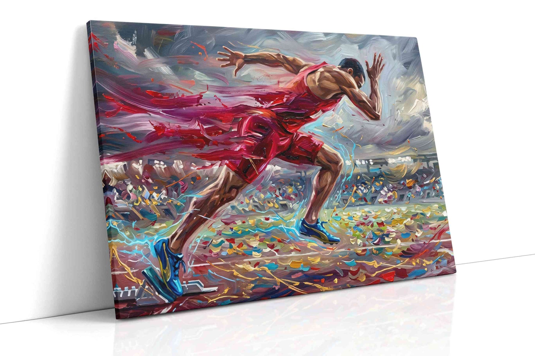 Explosive Momentum – sports canvas wall art, gallery-wrapped, ready to hang