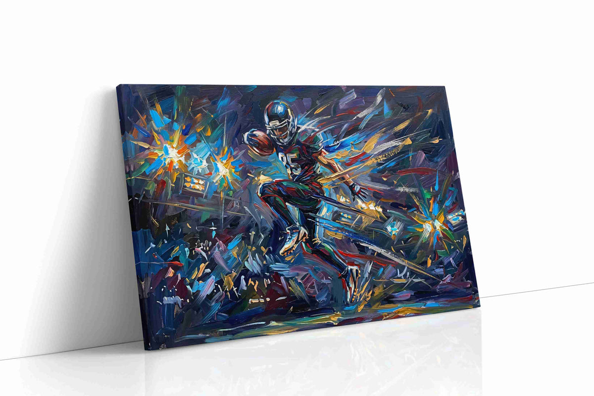 Kaleidoscope Gridiron sports canvas print, gallery-wrapped, ready to hang