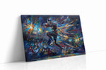 Kaleidoscope Gridiron sports canvas print, gallery-wrapped, ready to hang