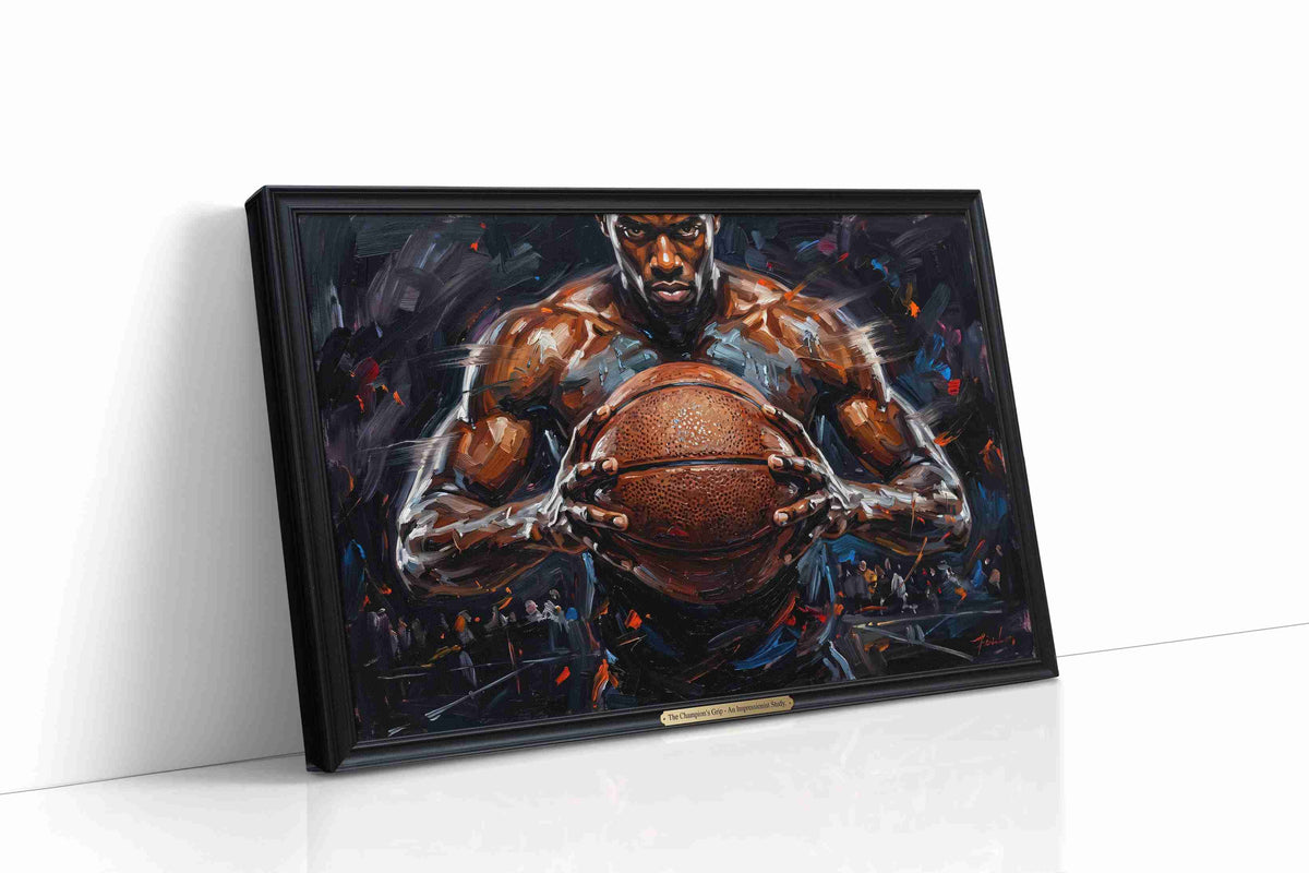 Power on the Court sports canvas print gallery-wrapped landscape canvas studio shot