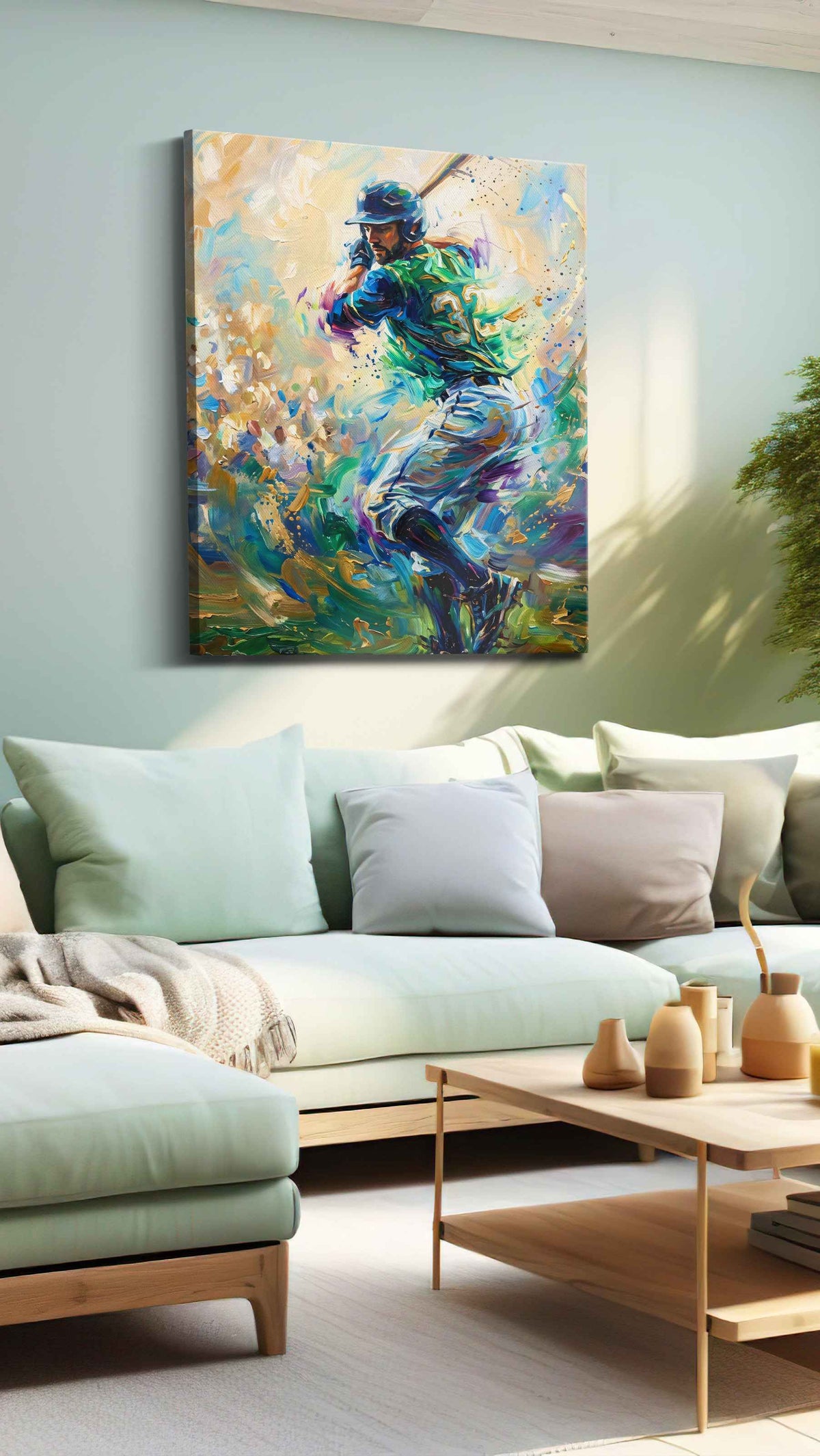 Swing of Vibrant Dreams – sports canvas wall art, gallery-wrapped, ready to hang