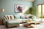 The Thrill of the Catch sports canvas print, hanging on wall