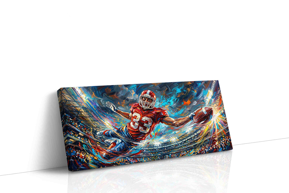 The Touchdown Dance sports canvas print, gallery-wrapped, ready to hang