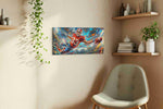 The Touchdown Dance sports canvas print in a living room scene