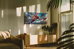 The Touchdown Dance sports canvas print in a contemporary interior mockup