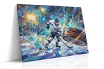Vortex of the Ice Warrior – sports canvas wall art, gallery-wrapped, ready to hang