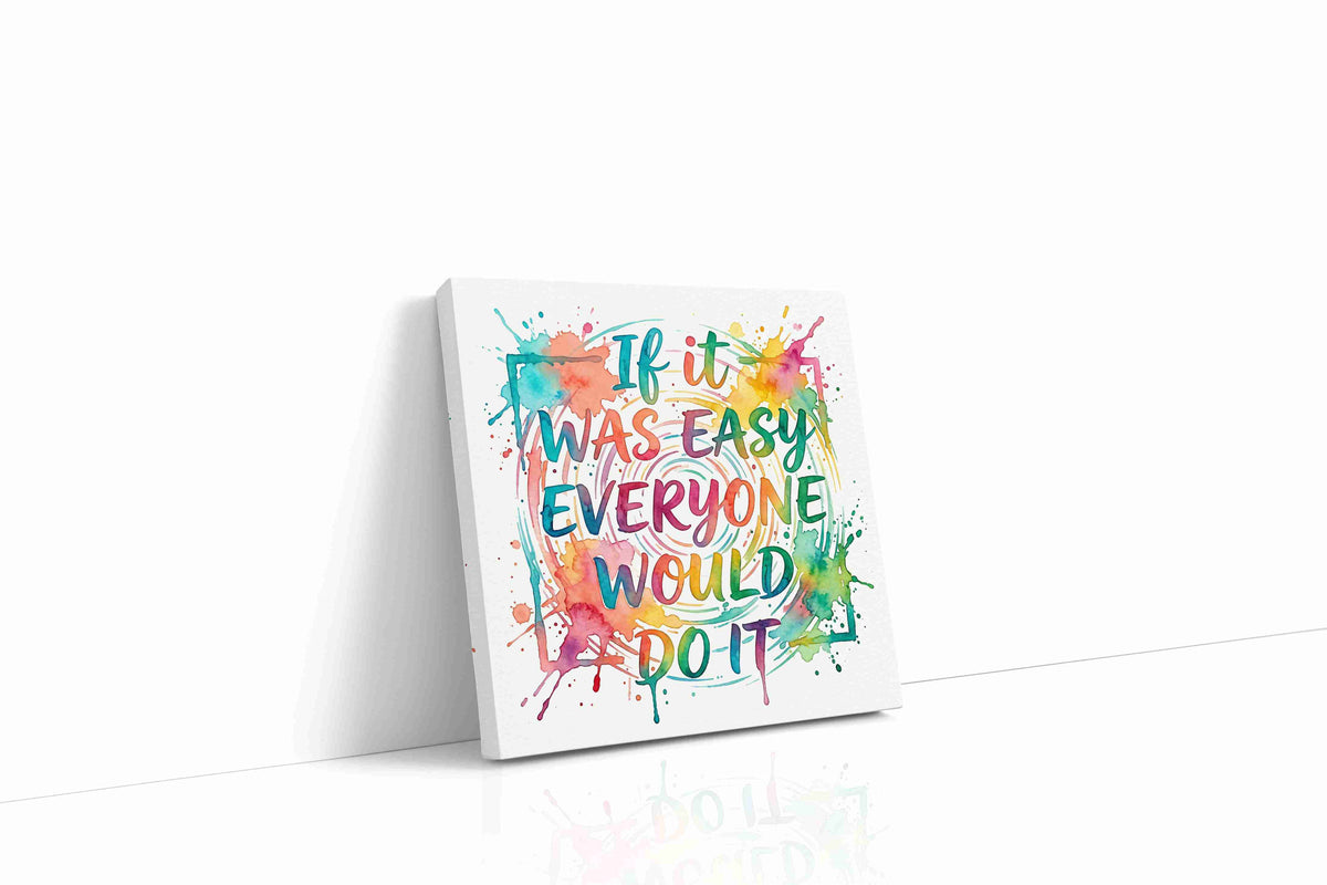 Colorful Motivation Splash motivational canvas print, gallery-wrapped, ready to hang