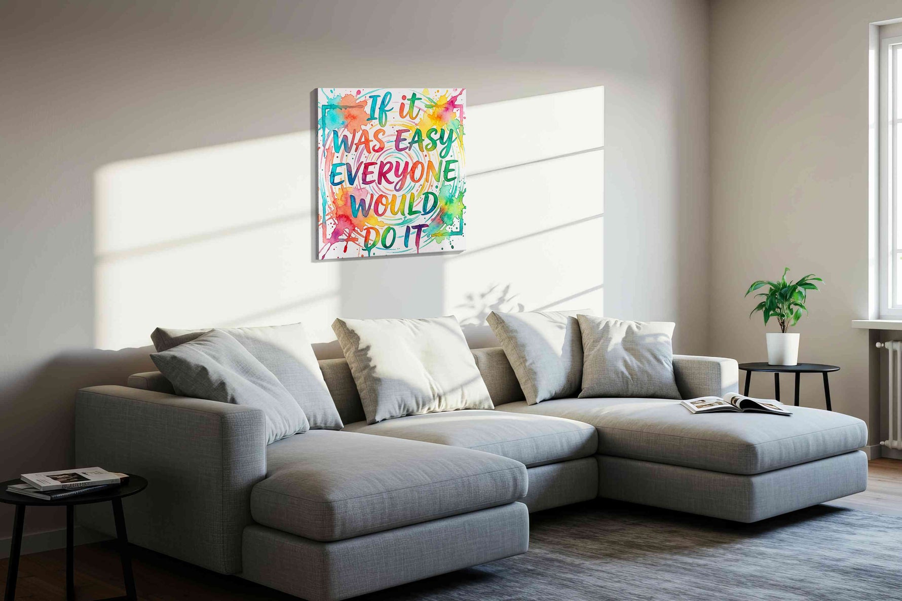 Colorful Motivation Splash – motivational canvas wall art, gallery-wrapped, ready to hang
