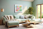 Colorful Motivation Splash motivational canvas print, hanging on wall