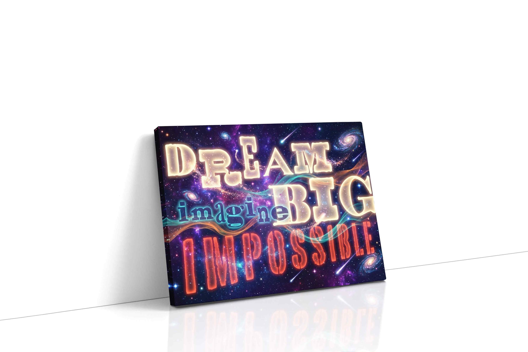 Galactic Dreams Unbound motivational canvas print, gallery-wrapped, ready to hang