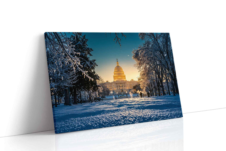 Capitol's Winter Majesty winter canvas print gallery-wrapped landscape canvas studio shot