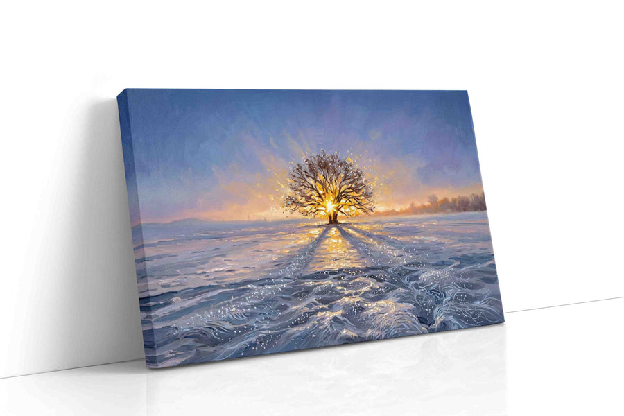 Eternal Light of Winter winter canvas print gallery-wrapped landscape canvas studio shot