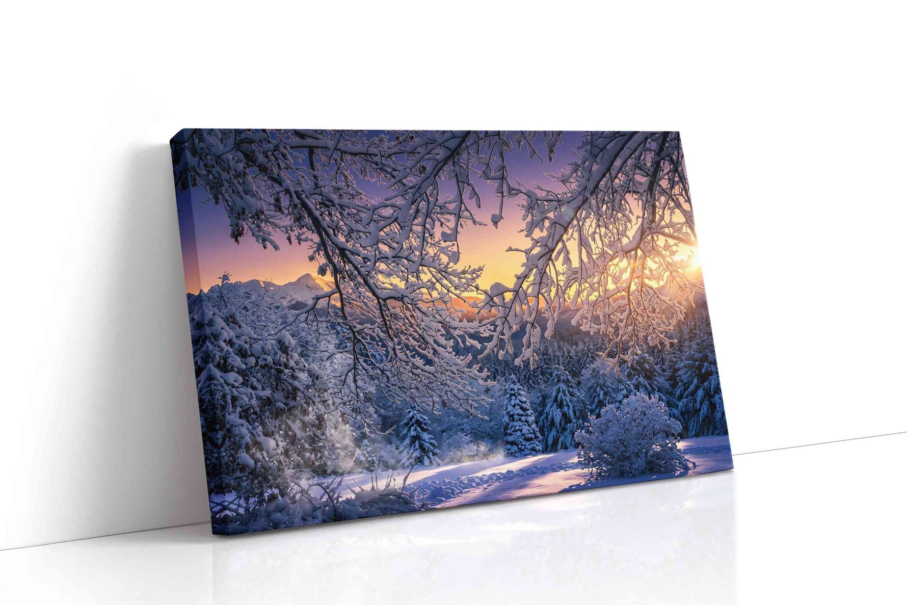 Ethereal Winter Dawn winter canvas print, gallery-wrapped, ready to hang