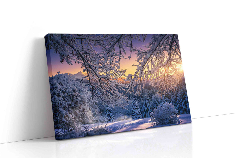 Ethereal Winter Dawn winter canvas print, gallery-wrapped, ready to hang