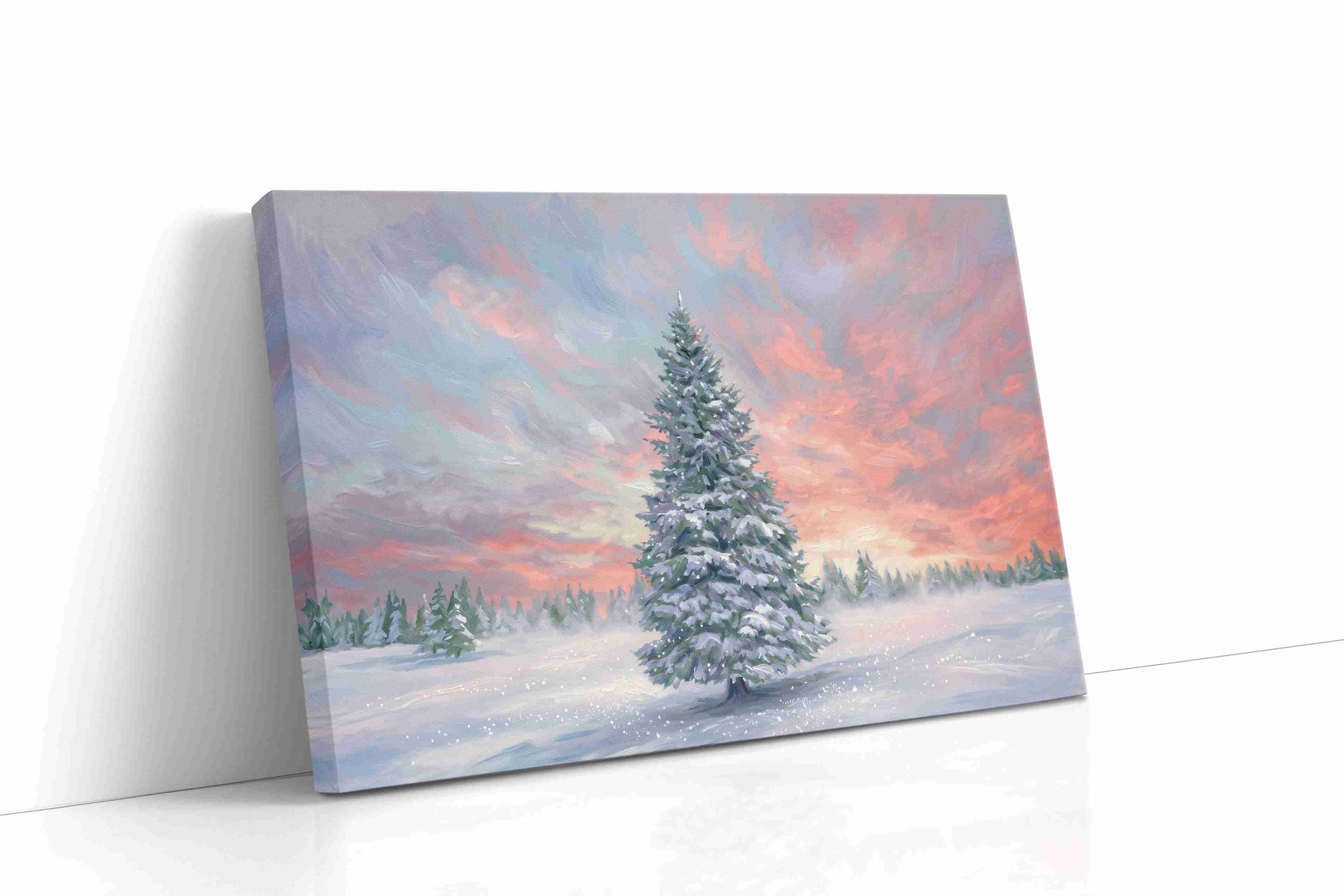 Ethereal Winter Dawn II winter canvas print, gallery-wrapped, ready to hang