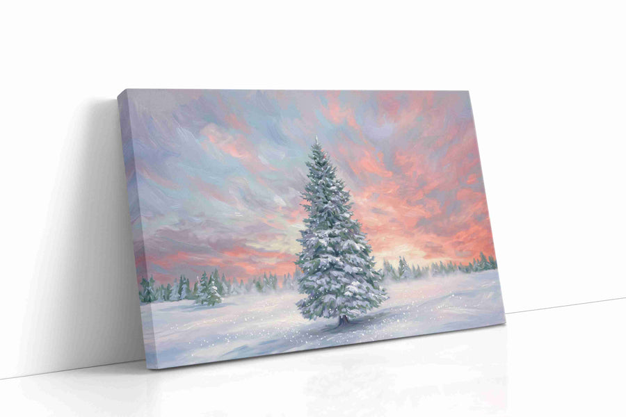 Ethereal Winter Dawn II winter canvas print, gallery-wrapped, ready to hang