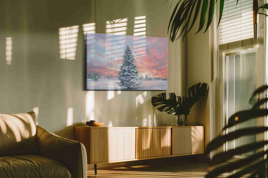 Ethereal Winter Dawn II – winter canvas wall art, gallery-wrapped, ready to hang