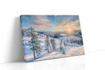 Ethereal Winter Glow winter canvas print gallery-wrapped landscape canvas studio shot