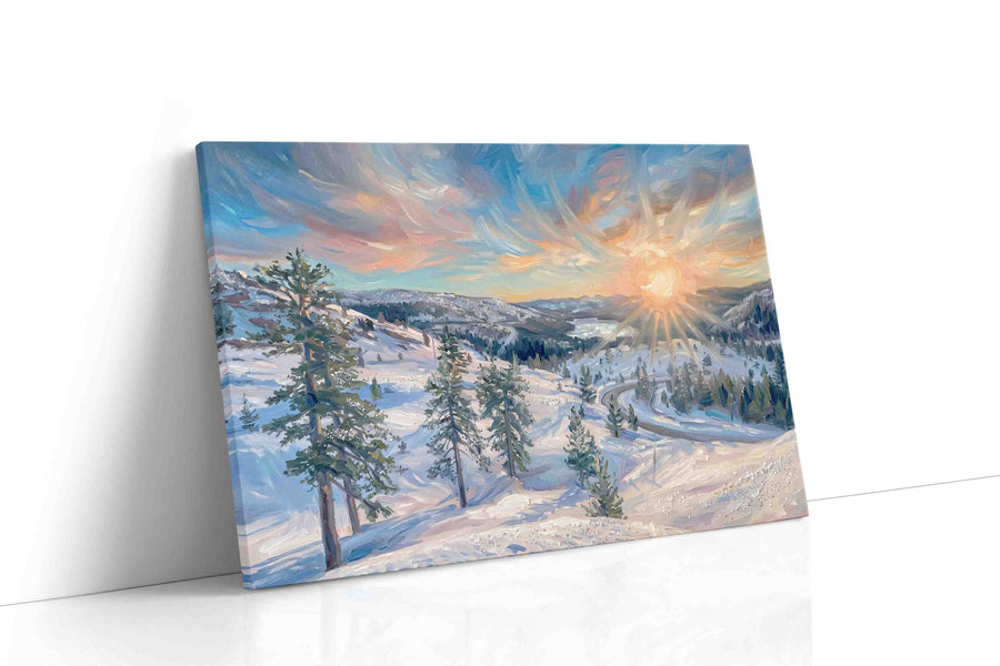 Ethereal Winter Glow winter canvas print, gallery-wrapped, ready to hang