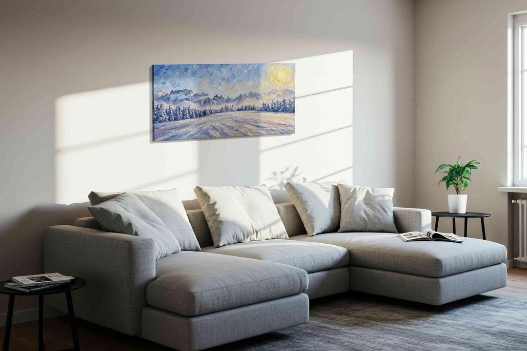 Frozen Serenity at Dawn – winter canvas wall art, gallery-wrapped, ready to hang