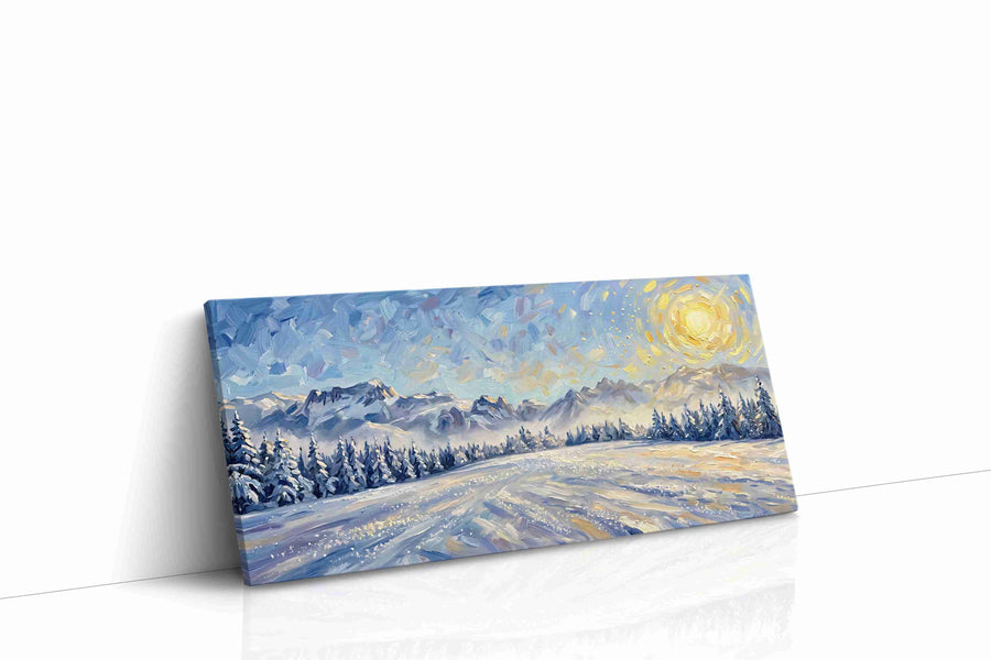 Frozen Serenity at Dawn winter canvas print, gallery-wrapped, ready to hang