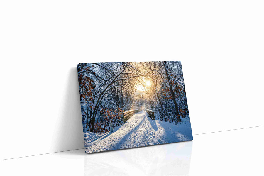 Frozen Sunrise Passage winter canvas print, gallery-wrapped, ready to hang