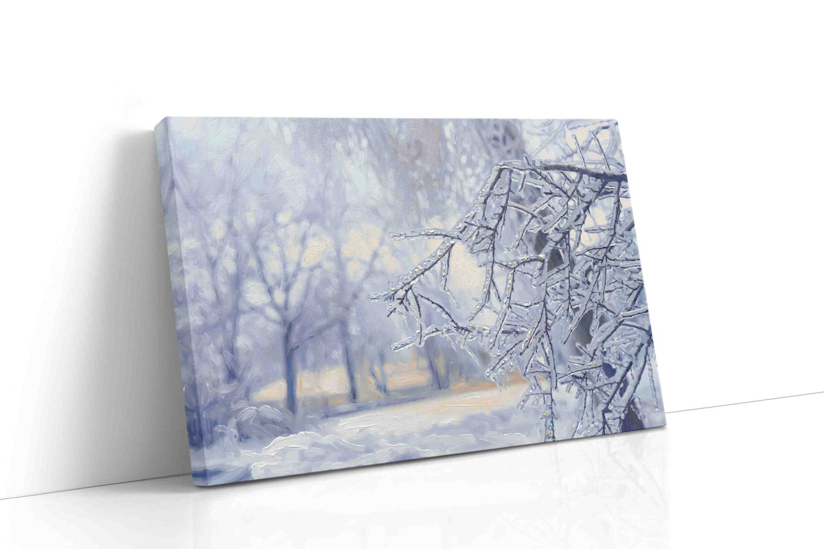 Whispers of Winter Frost winter canvas print gallery-wrapped landscape canvas studio shot