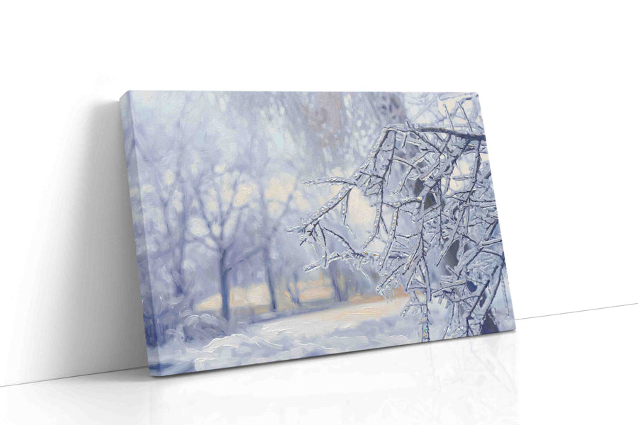 Whispers of Winter Frost winter canvas print gallery-wrapped landscape canvas studio shot
