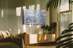 Whispers of Winter Frost winter canvas print in a hung canvas mockup