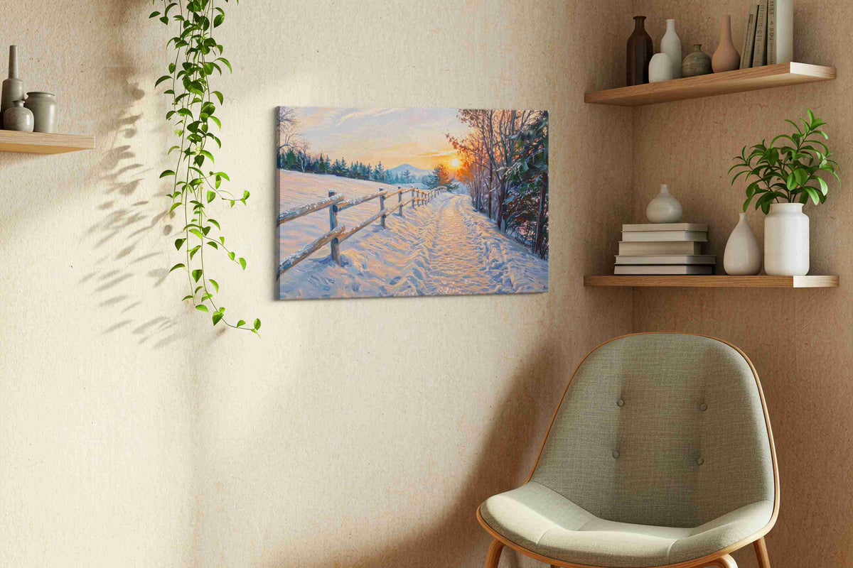 Whispers of Winter Gleam – winter canvas wall art, gallery-wrapped, ready to hang