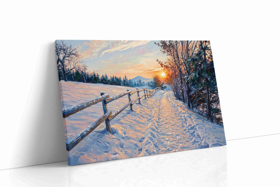 Whispers of Winter Gleam winter canvas print gallery-wrapped landscape canvas studio shot