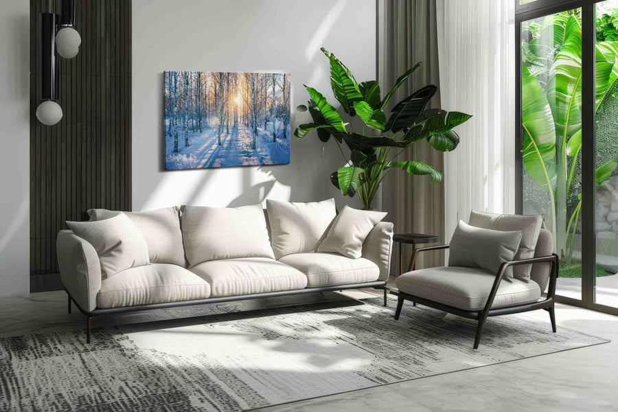 Whispers of Winter Light winter canvas print, on wall, lifestyle preview