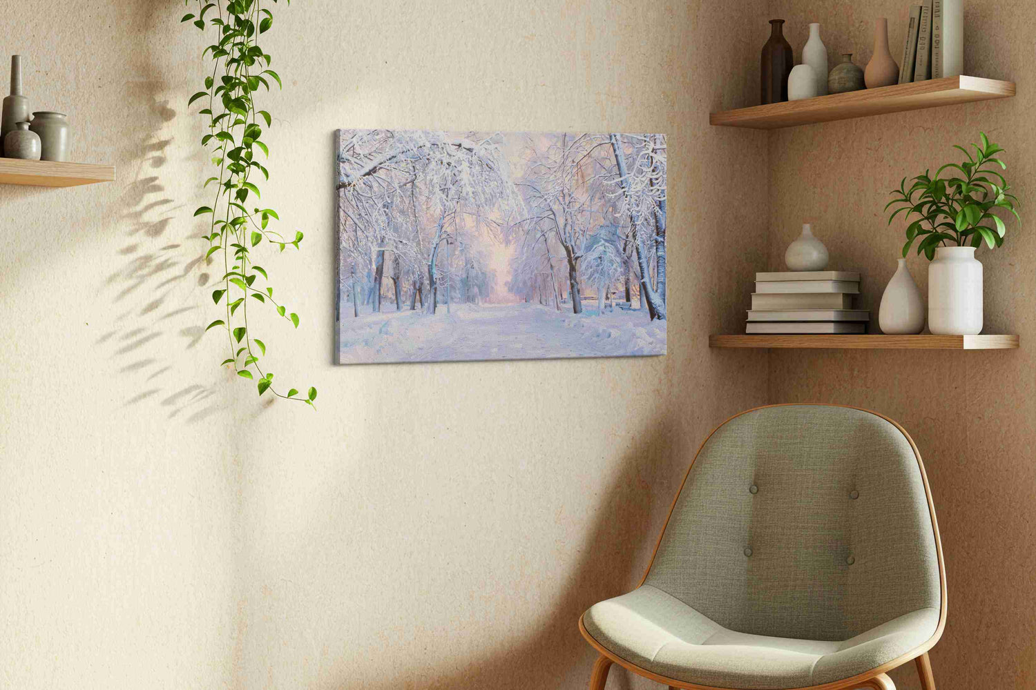 Whispers of Winter Twilight – winter canvas wall art, gallery-wrapped, ready to hang