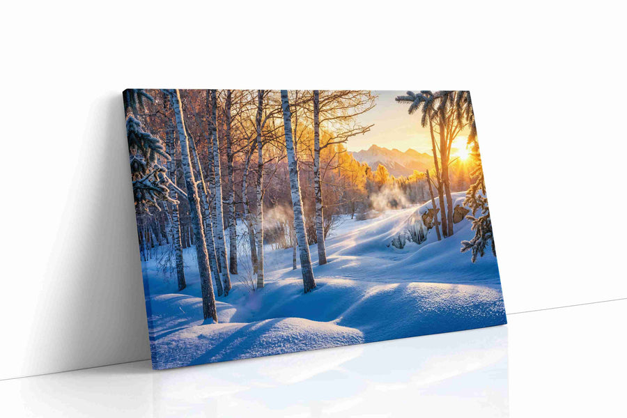 Whispers of Winter's Dawn winter canvas print, gallery-wrapped, ready to hang